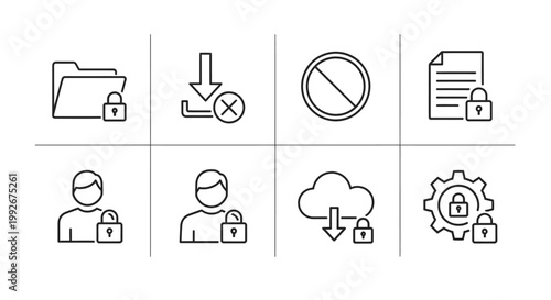 Security icons for data protection.