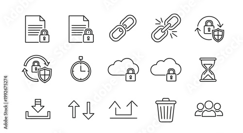 Security icons for digital protection.