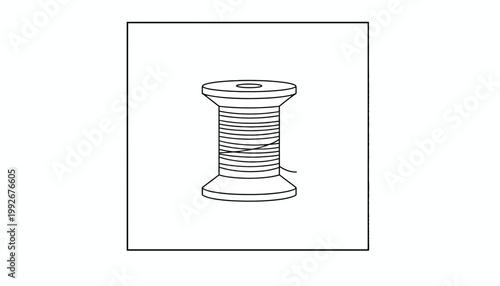 Vintage Spool of Thread, Sewing Supplies, Crafting Material, Textile Industry Concept