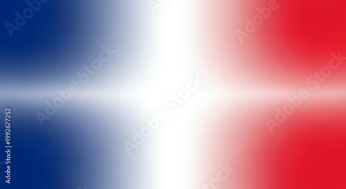 France National Flag Colors Abstract Background with Smooth Tricolor Gradient Blend of Blue White and Red for Patriotic French Themes