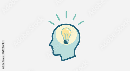 Creative Idea Light Bulb Head.