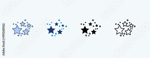Stellar Cluster Multiple Icon Illustration Vector