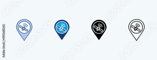 Space Station Multiple Icon Illustration Vector