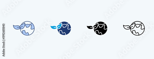 Planet Discovery Multiple Icon Illustration Vector