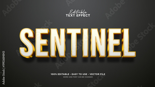 Editable luxury 3d text effect, gold text style effect