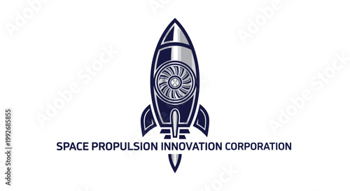 Futuristic Rocket Design with Propulsion System Illustration