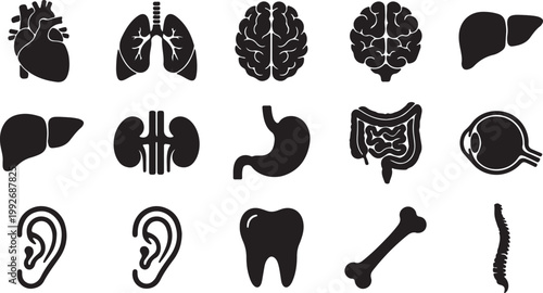 Mahavir Jayanti Silhouette Set of 12 Vector Icons Lord Mahavir Jain Religious Festival