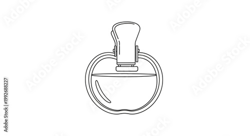 Perfume Bottle Icon Outline Vector Illustration