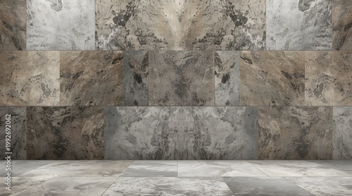 Gray, grey, and brown natural tile stone wall floor background featuring Italian Venetian ceppo di gré, characterized by a terrazzo design with a matte, pithy stone texture.