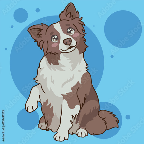 Cute Cartoon Dog Character Vector 