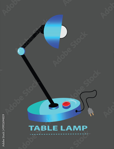 Modern Tablelamp Vector Design.