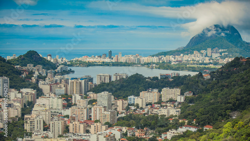 Photos Aerial View of Rio de Janeiro Cityscape with Rodrigo de Freitas Lagoon and Copy