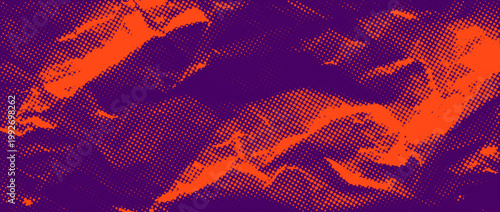 Bright halftone crumpled paper background. Dotted creased paper page wallpaper. Rough comic wrinkled texture. Colorful cartoon pop art crumpled surface overlay. Aged grunge damaged page sheet. Vector