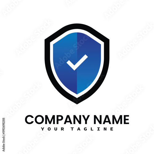 Technology protection shield sman logo icon vector template.