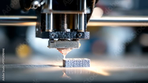 3D Printer in Action Creating Detailed Model