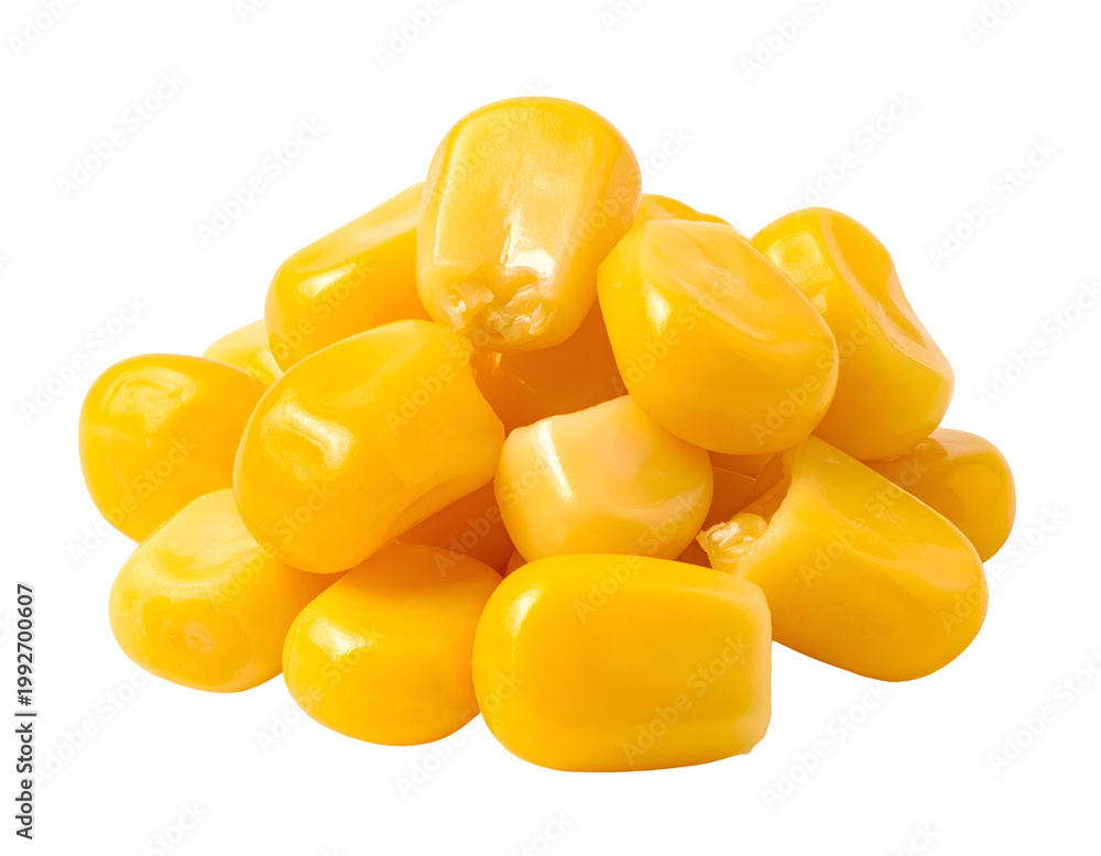 Fototapeta premium Golden kernels piled high, a vibrant and fresh food