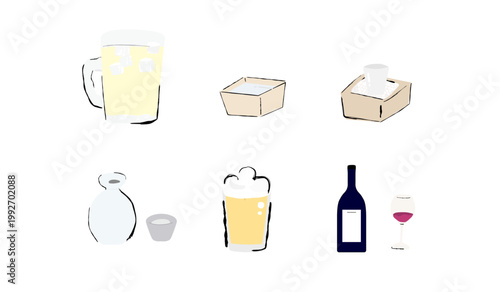 ハイボールと清酒とビールとワイン