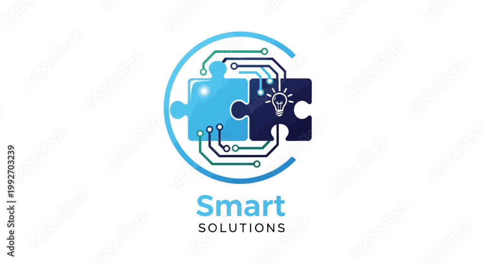 Fototapeta premium Smart Solutions Business Logo Design.