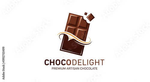 Chocolate bar with brown wrapper.