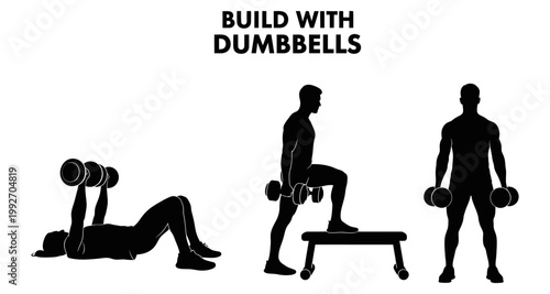 Man demonstrating dumbbell exercises for fitness and strength building