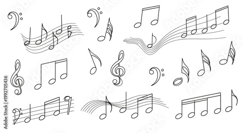 Collection of various musical notes.