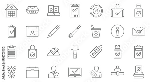 Business icons and symbols collection.