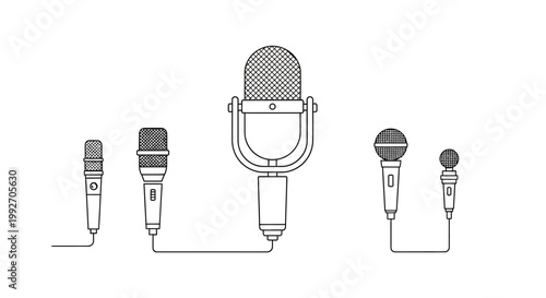 Microphones in Various Sizes and Shapes.
