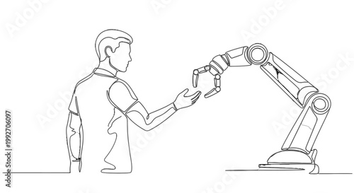 Vector illustration sketch of a person drawing a cartoon man and woman at the gym