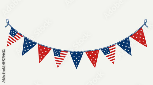 American Flag Bunting Decoration.