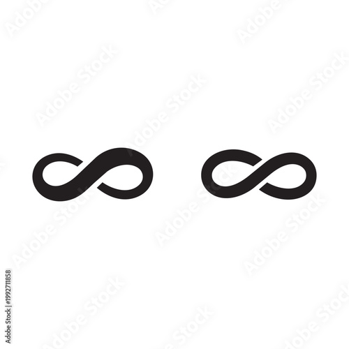 Black infinity symbols