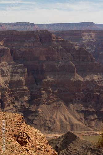 Giant Shadows on the Canyon Wall: A Vertical View of Grand Canyon West 