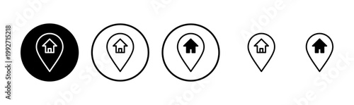 Address icon logo design. home location sign and symbol. pinpoint