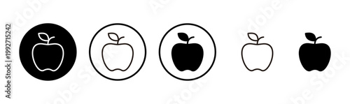 Apple icon logo design. Apple sign and symbols for web design.