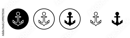 Anchor icon logo design. Anchor sign and symbol. Anchor marine icon.