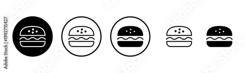 Burger icon logo design. burger sign and symbol. hamburger