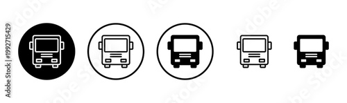 Bus icon logo design. bus sign and symbol