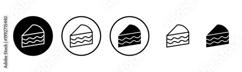 Cake icon logo design. Cake sign and symbol. Birthday cake icon