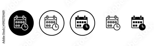 Calendar icon logo design. Calender sign and symbol. Schedule icon symbol