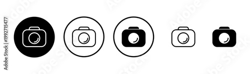 Camera icon logo design. photo camera sign and symbol. photography icon.