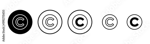 Copyright icon logo design. copyright sign and symbol