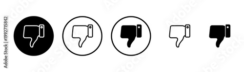 Dislike icon logo design. dislike sign and symbol. Hand with thumb down