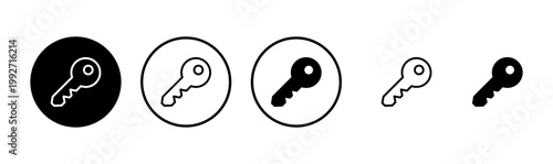Key icon logo design. Key sign and symbol.