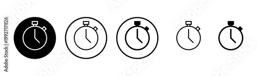 Stopwatch icon logo design. Timer sign and symbol. Countdown icon. Period of time