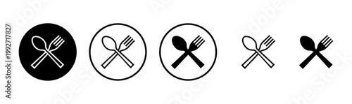 spoon and fork icon logo design. spoon, fork and knife icon vector. restaurant sign and symbol