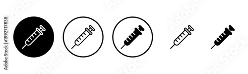 Syringe icon logo design. injection sign and symbol.vaccine icon