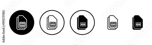 Sim card icon logo design. dual sim card sign and symbol