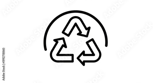 Recycle symbol icon isolated on white background