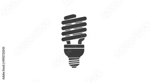 Icon of a spiral energysaving light bulb