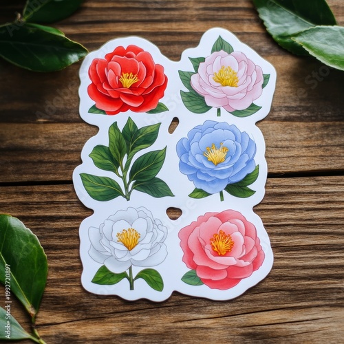 Colorful Flower Stickers
