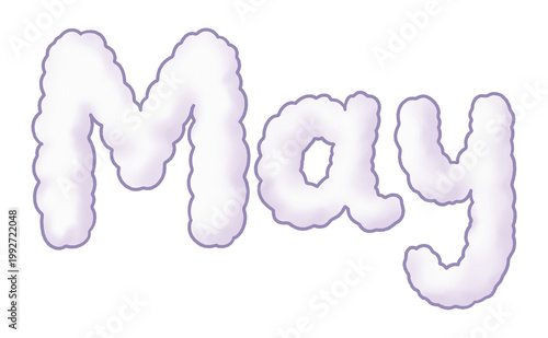 cloud style may lettering